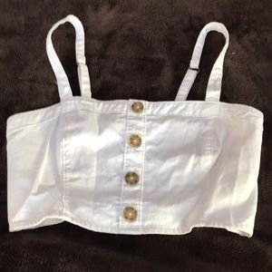 Abercrombie & Fitch linen crop top